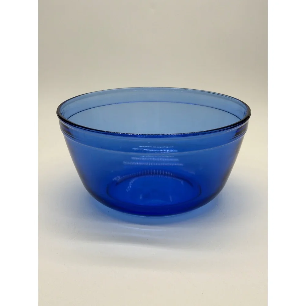 Anchor Hocking Cobalt Blue Glass Mixing Bowl 40 Quart 1059 Made in USA 10 Inch